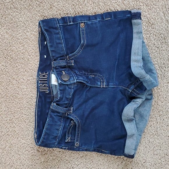 Girls Justice Denim Shorts Size 10 slim
